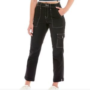 Dickies Women's Skinny Fit Cuffed Cargo Pants, Black